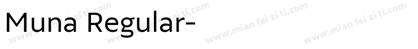 Muna Regular字体转换